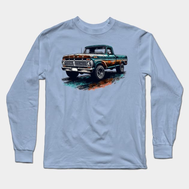 Ford F100 Long Sleeve T-Shirt by Vehicles-Art